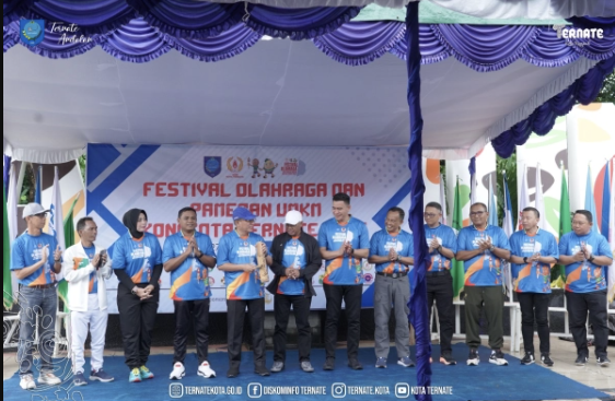 Wali Kota dan Wakil Wali Kota Ternate Buka Festival Olahraga dan Pameran UMKM