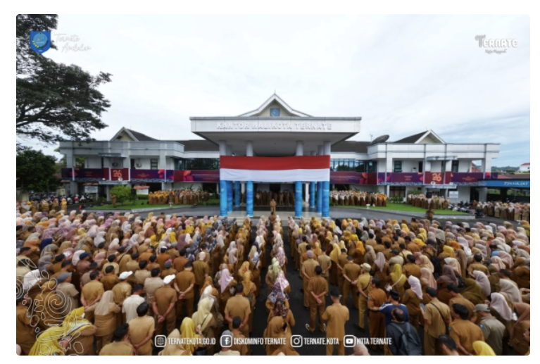 Ini Poin Penting yang Disampaikan Wali Kota Ternate pada Apel Gabungan ASN